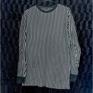 “Black & White Striped Long Sleeve”